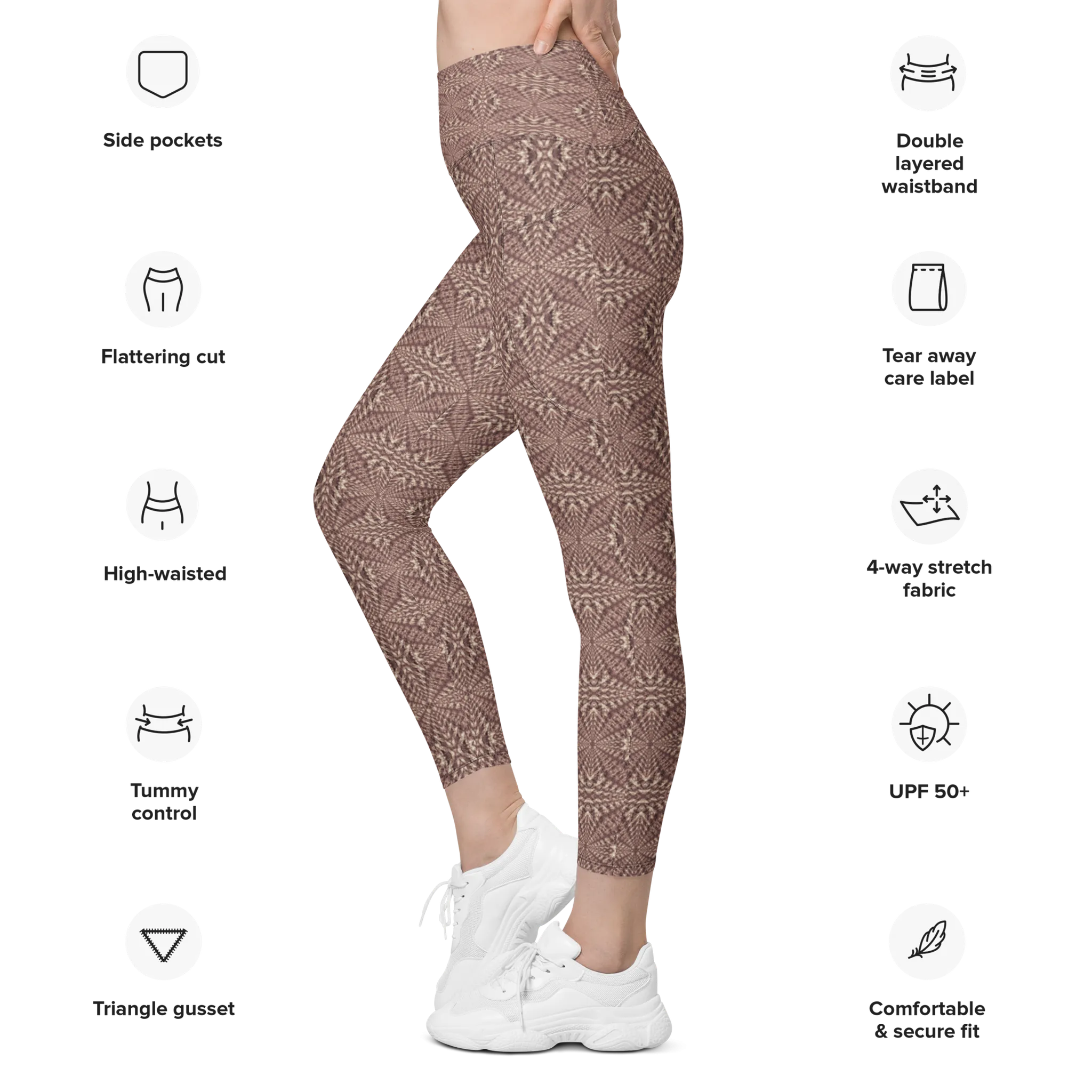 Recursia Fabrique Unknown II Leggings With Pockets In Pink