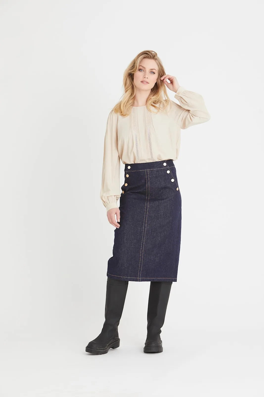 Rue De Femme Lea Blouse in rich cream
