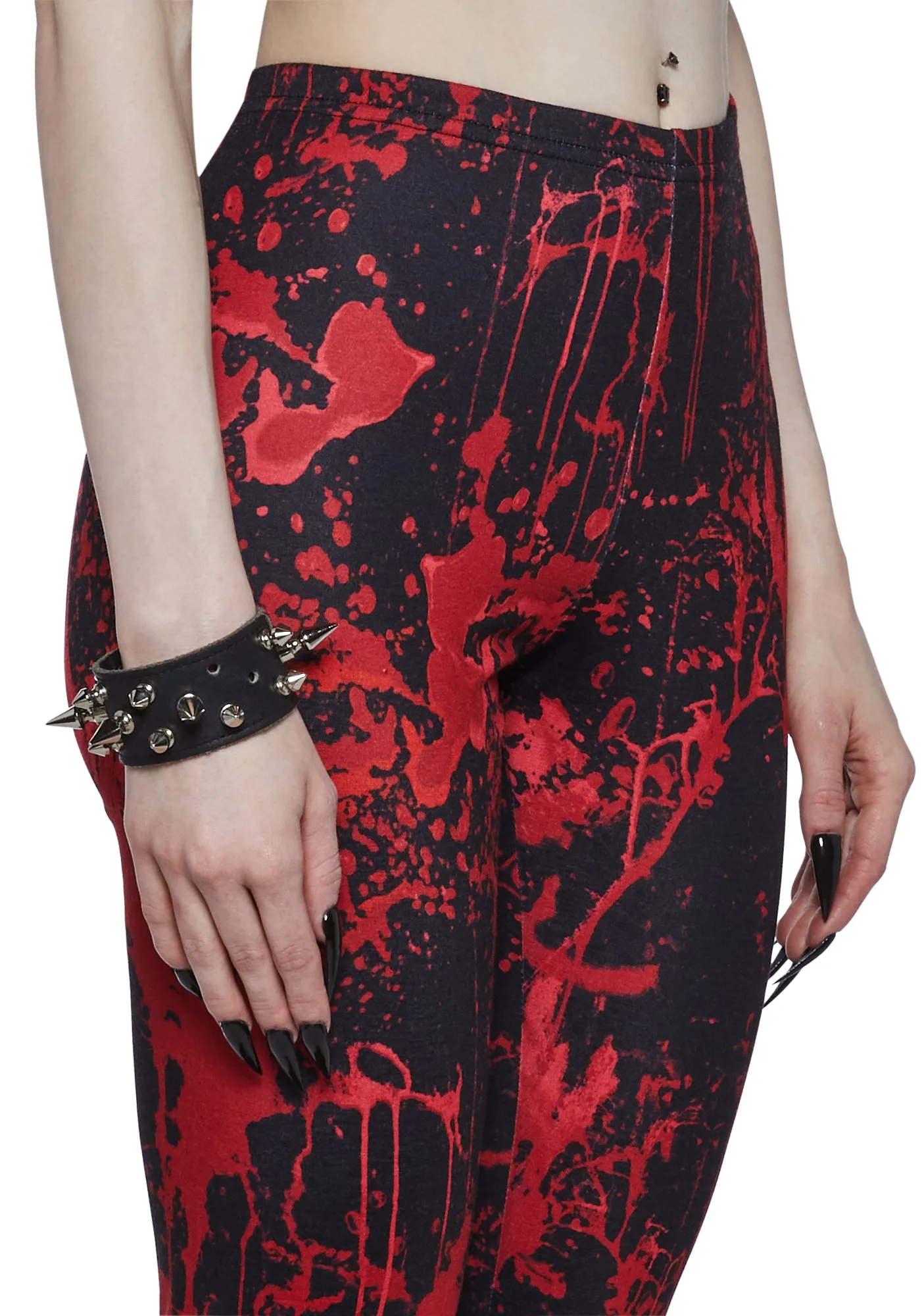 Scream Queen Printed Leggings - Black