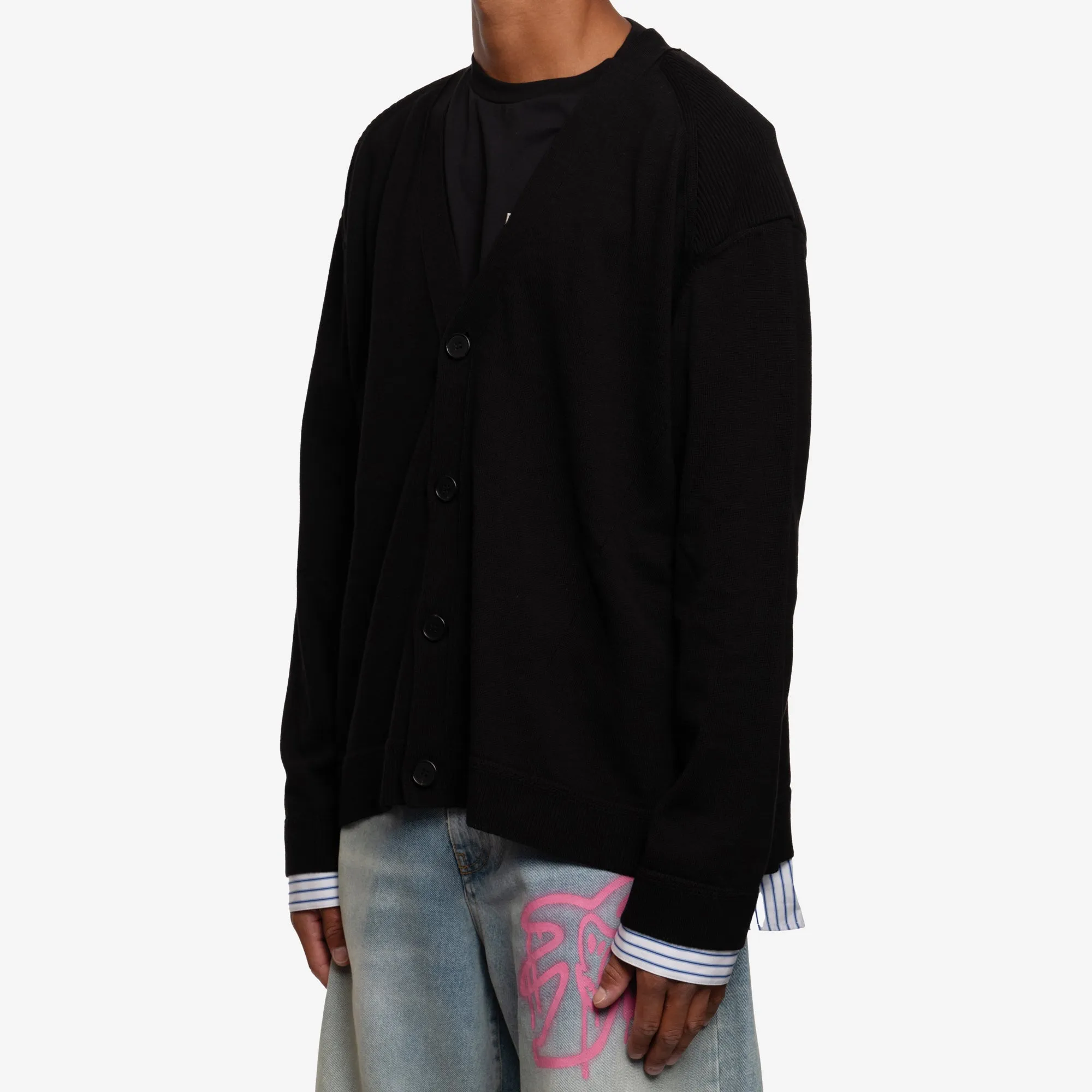 Shirt Layered Cardigan