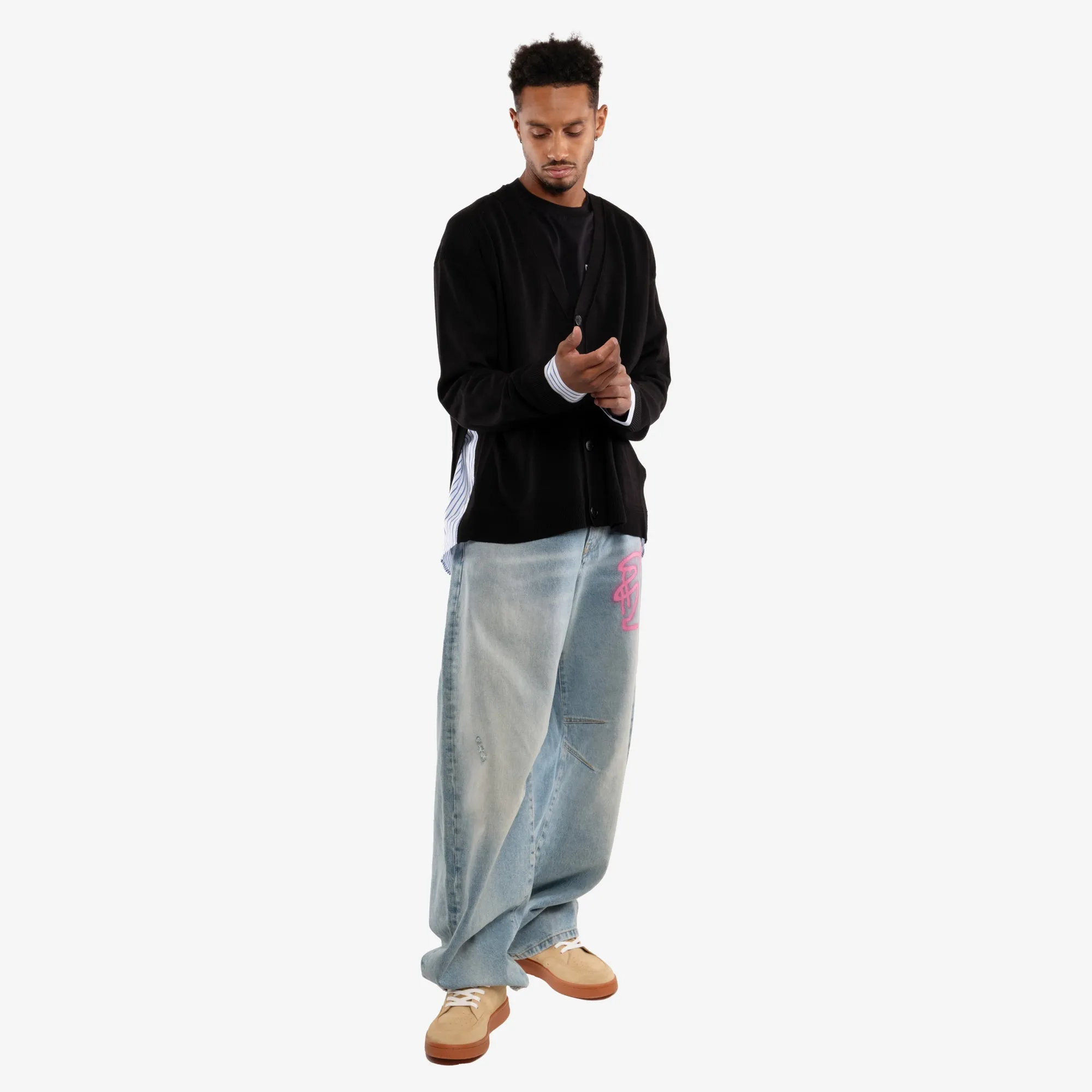 Shirt Layered Cardigan