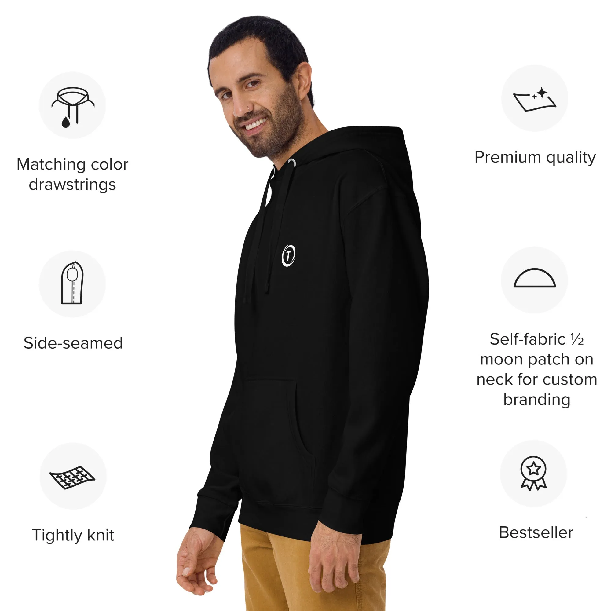 Soft Cotton and Polyester Hoodie - TLWC Logo