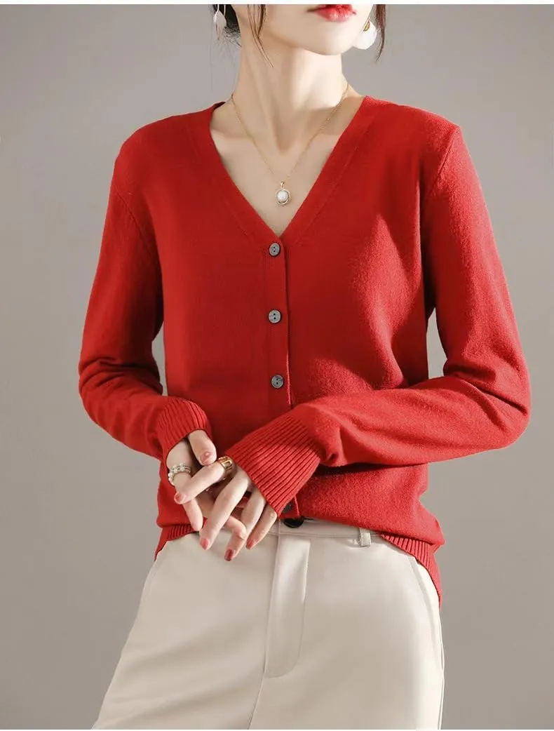 Sunfaynis Women's Long Sleeve Thin Lightweight Cardigan Sweaters for Women Dressy Summer Spring Fall Cardigan