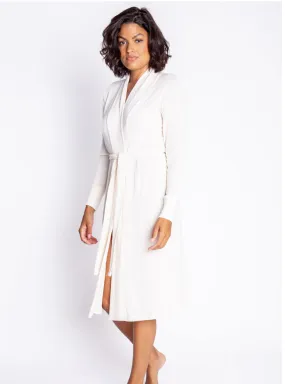 Textured Essentials Robe in Stone