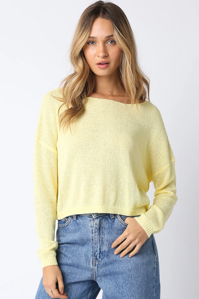 Thin Cropped Box Knit Sweater