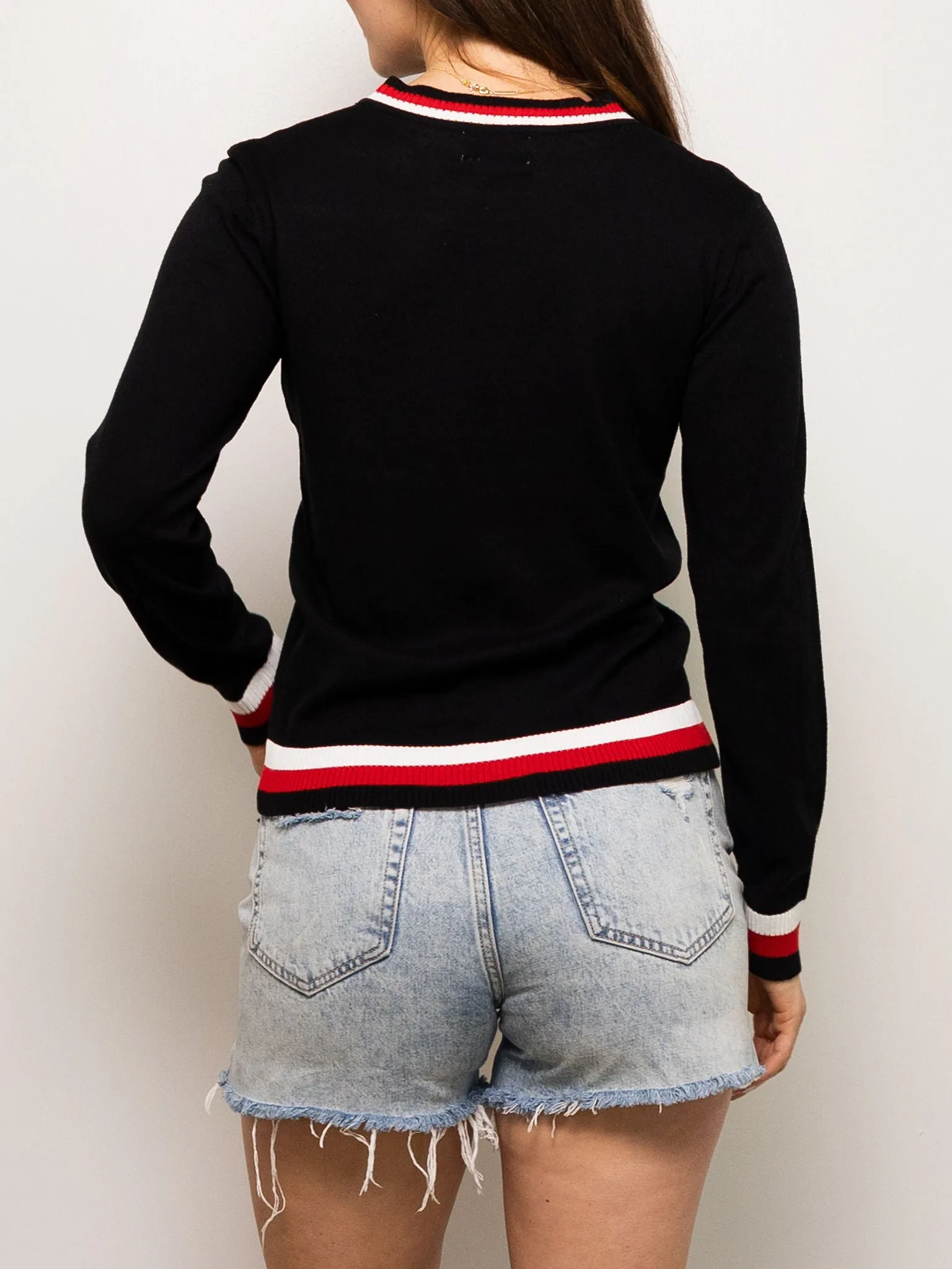 THIN KNIT BULLDOG SWEATER