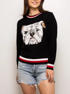 THIN KNIT BULLDOG SWEATER