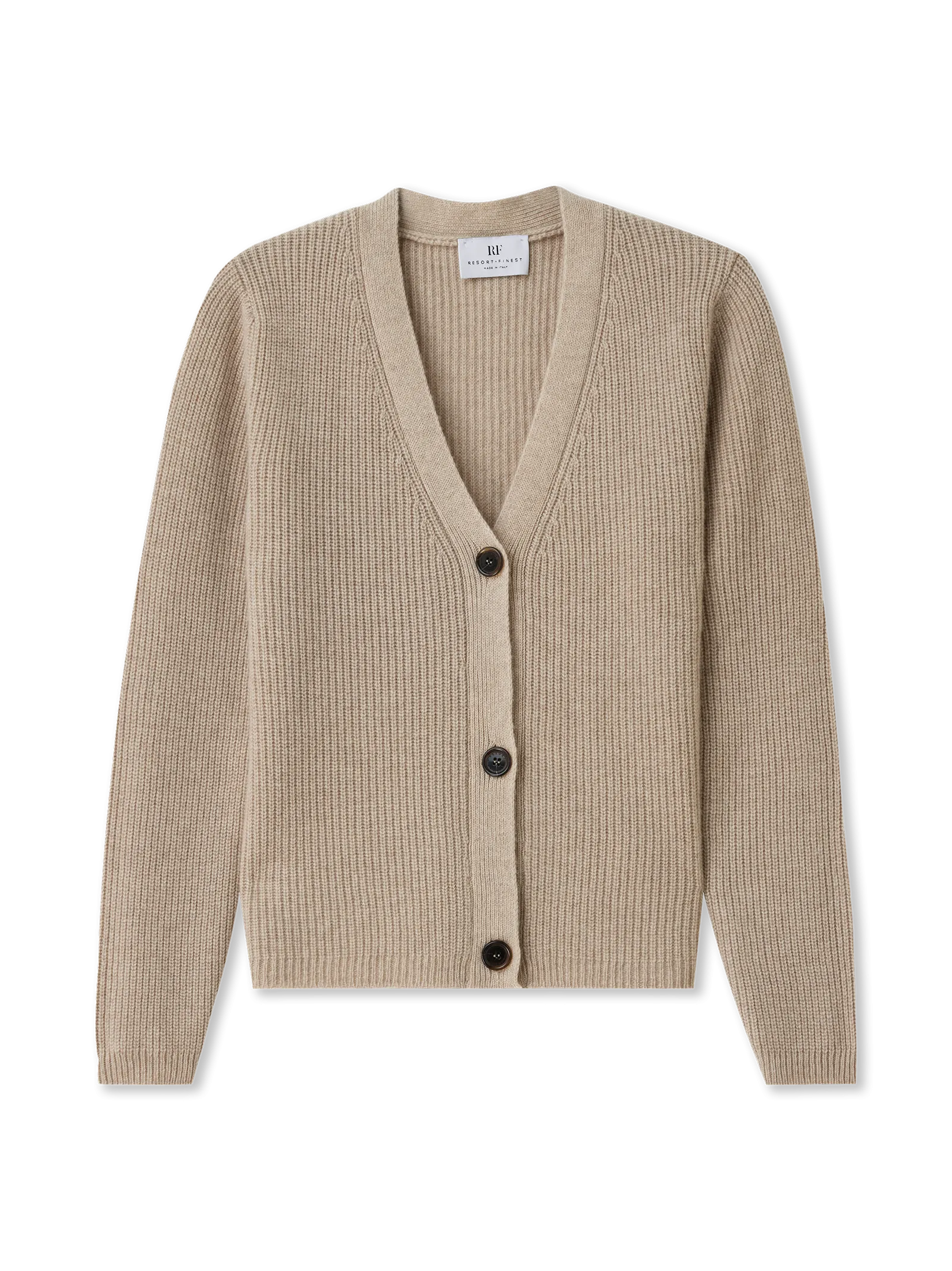 V-neck Cardigan | Cashmere | beige