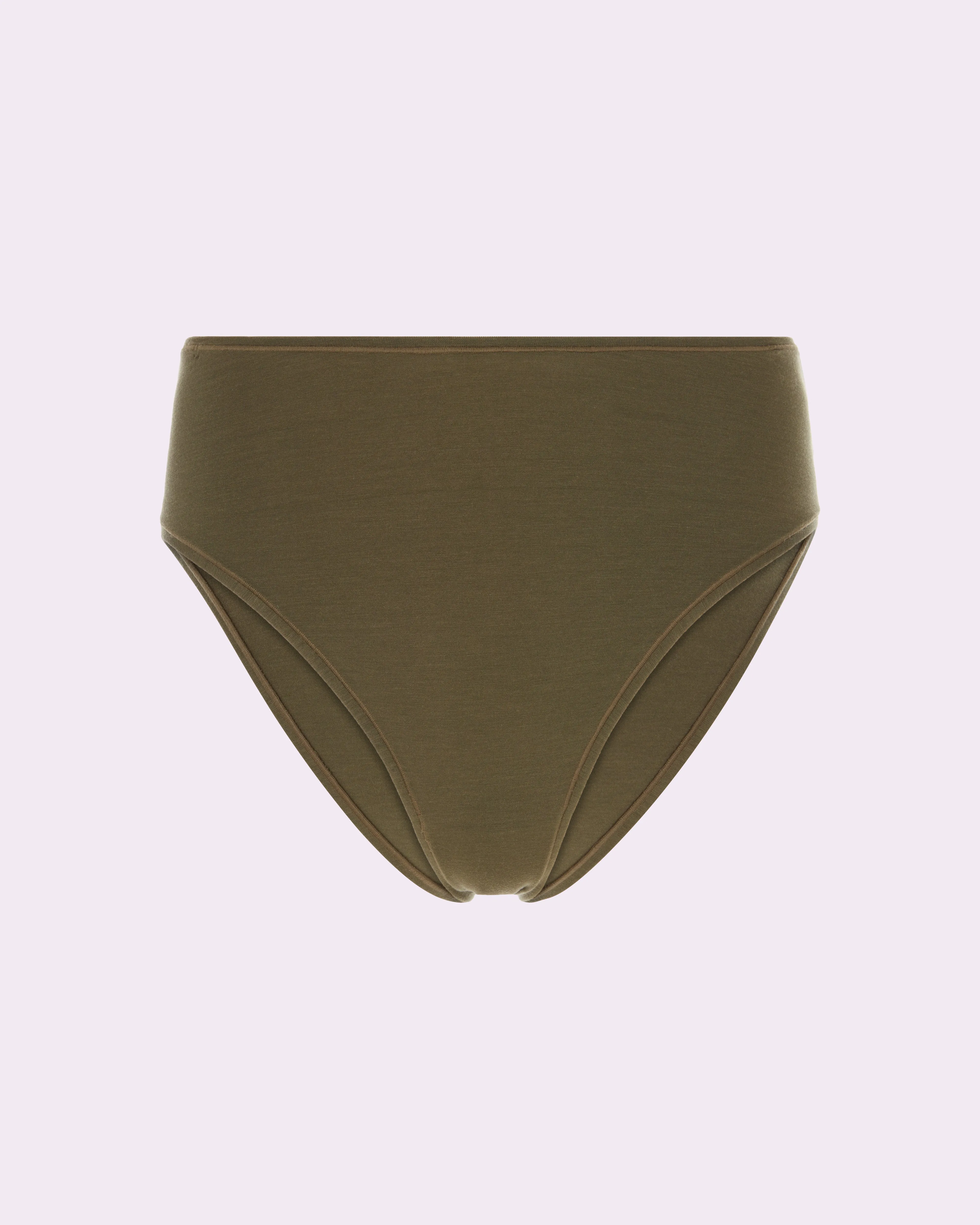 Vintage High Rise Brief | New:Cotton (Olive Night)