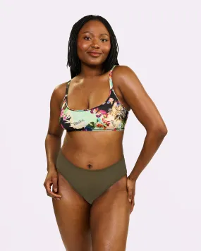 Vintage High Rise Brief | New:Cotton (Olive Night)