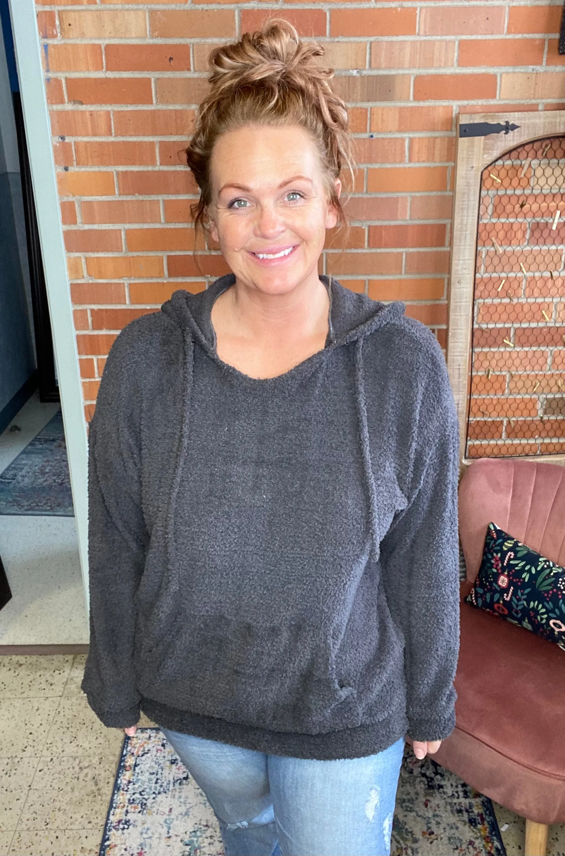 Warm Hearted Charcoal Hoodie