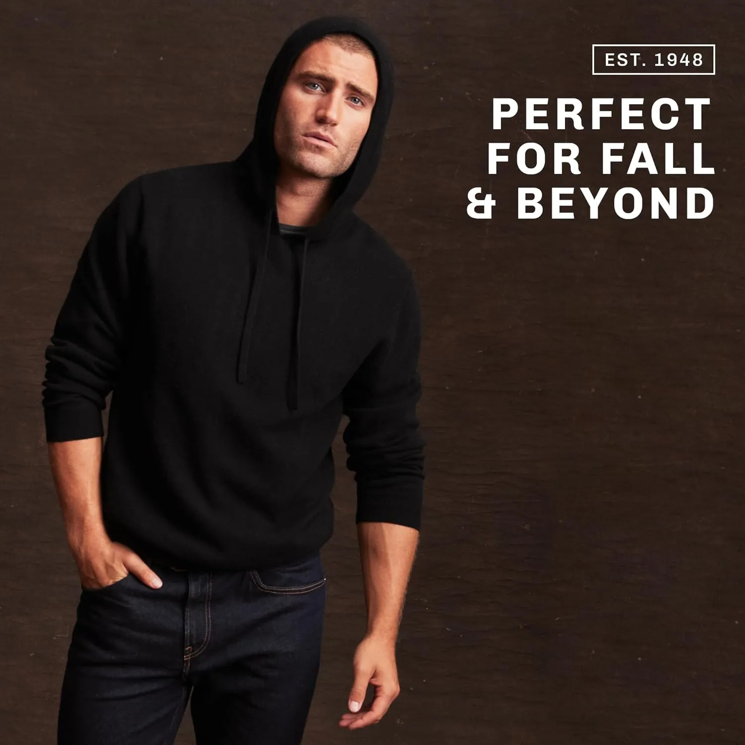 Weatherproof Vintage Men's Lightweight 100% Pure Cashmere Sweater, Soft Thin Pullovers, Long Sleeve Fall Sweater (S-XXL)