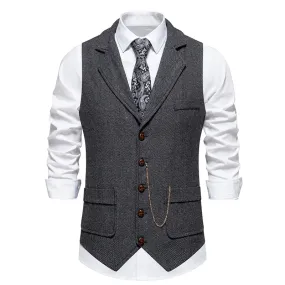 West Louis™ Men's Retro Lapel Gentlemen Vest