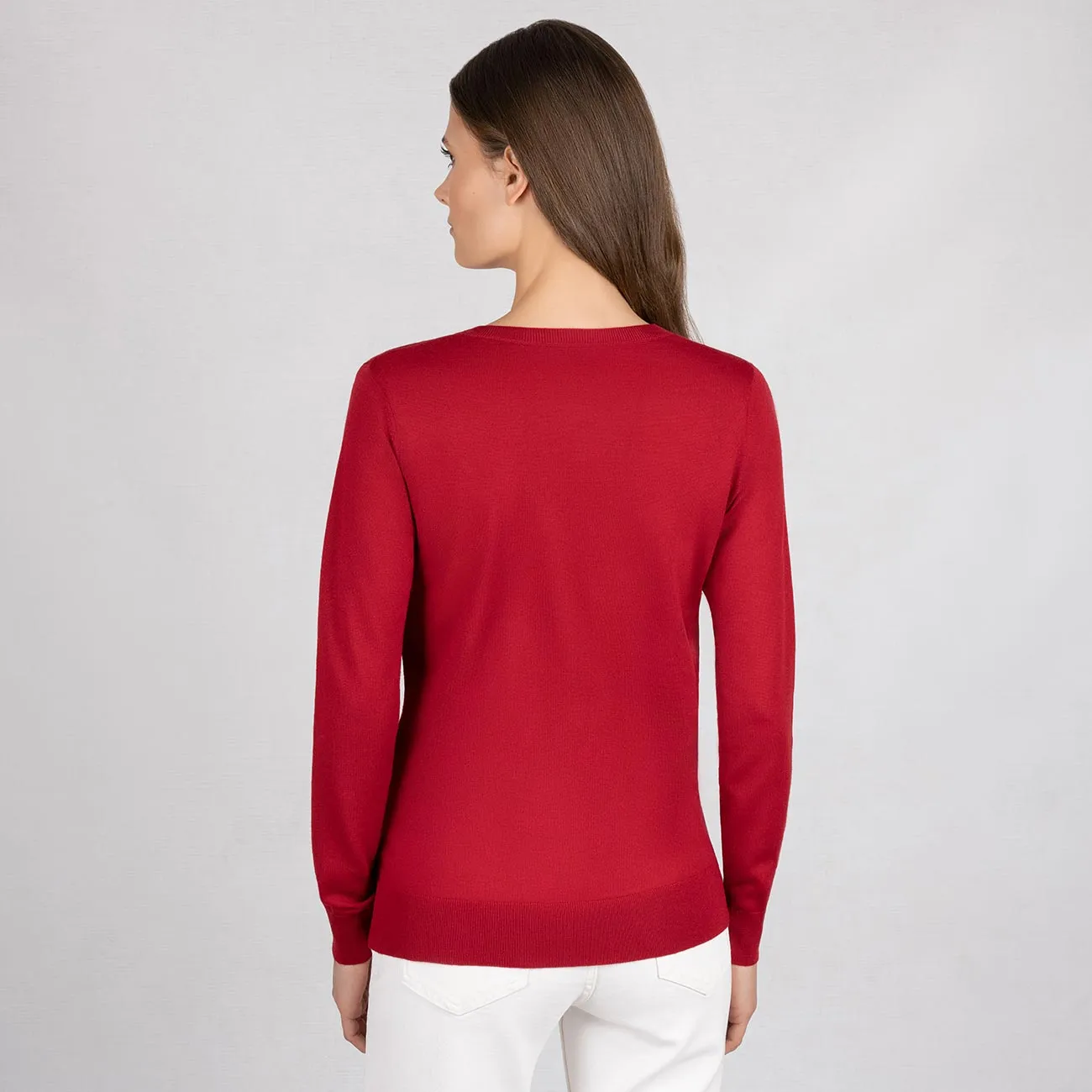 Wollpullover Light V-Ausschnitt Damen