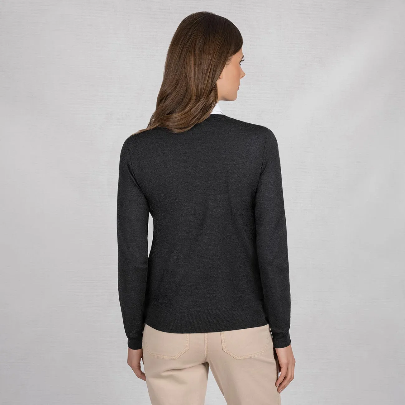 Wollpullover Light V-Ausschnitt Damen