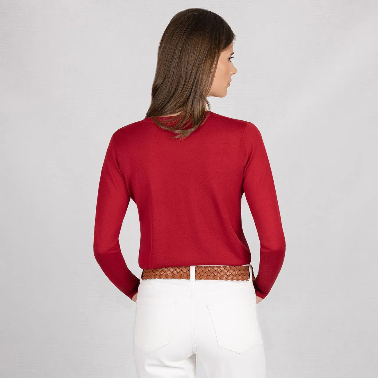 Wollpullover Light V-Ausschnitt Damen