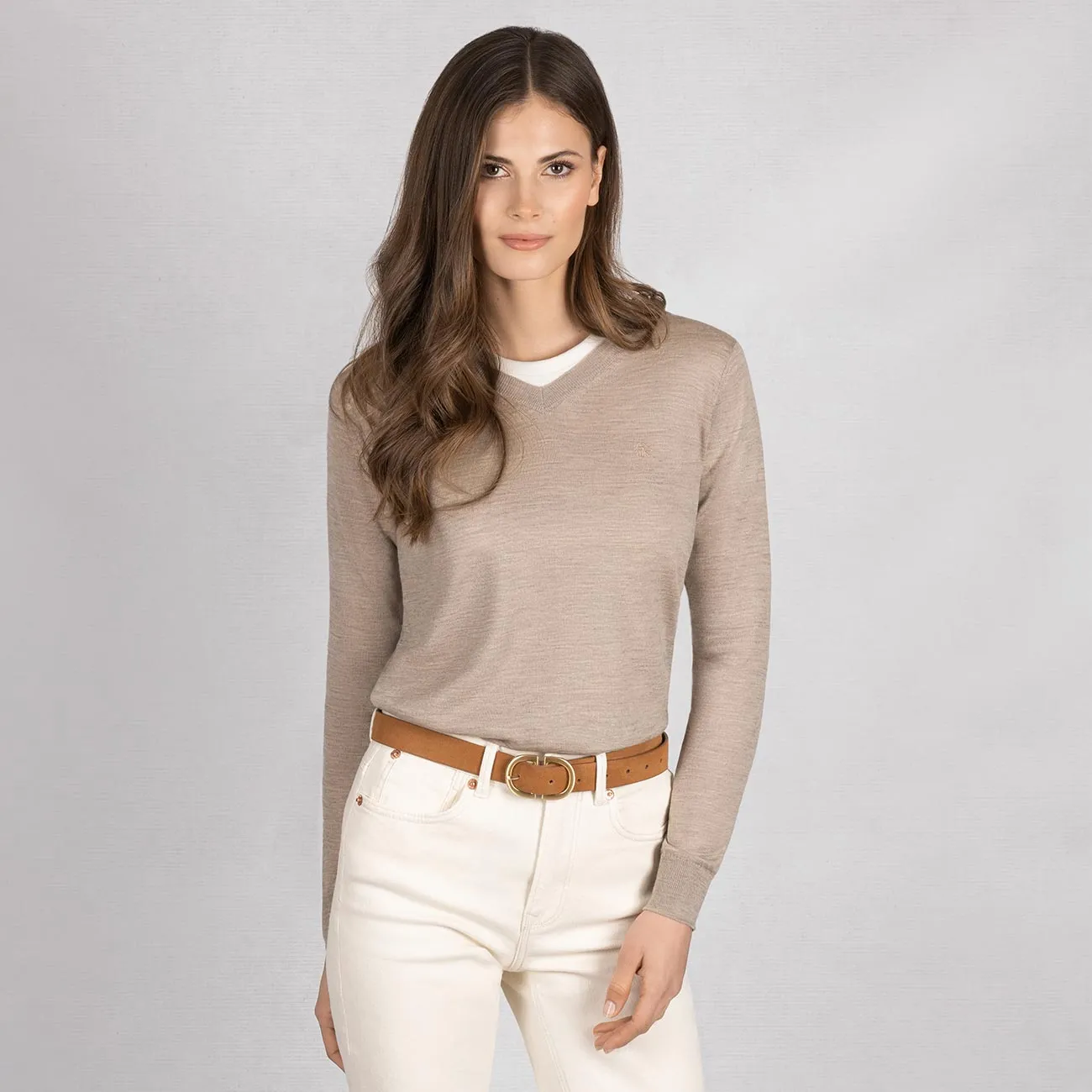 Wollpullover Light V-Ausschnitt Damen
