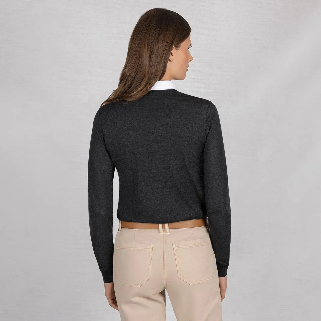 Wollpullover Light V-Ausschnitt Damen