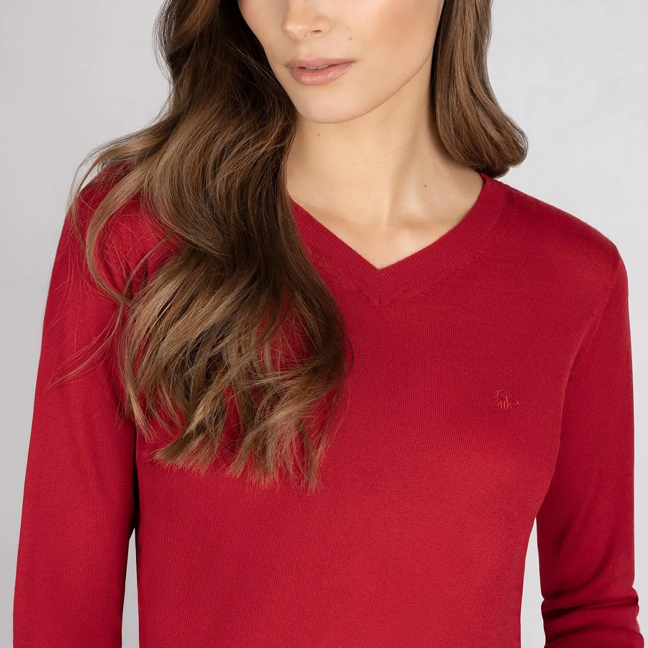Wollpullover Light V-Ausschnitt Damen