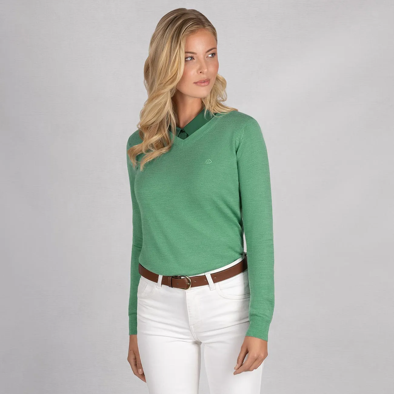 Wollpullover Light V-Ausschnitt Damen