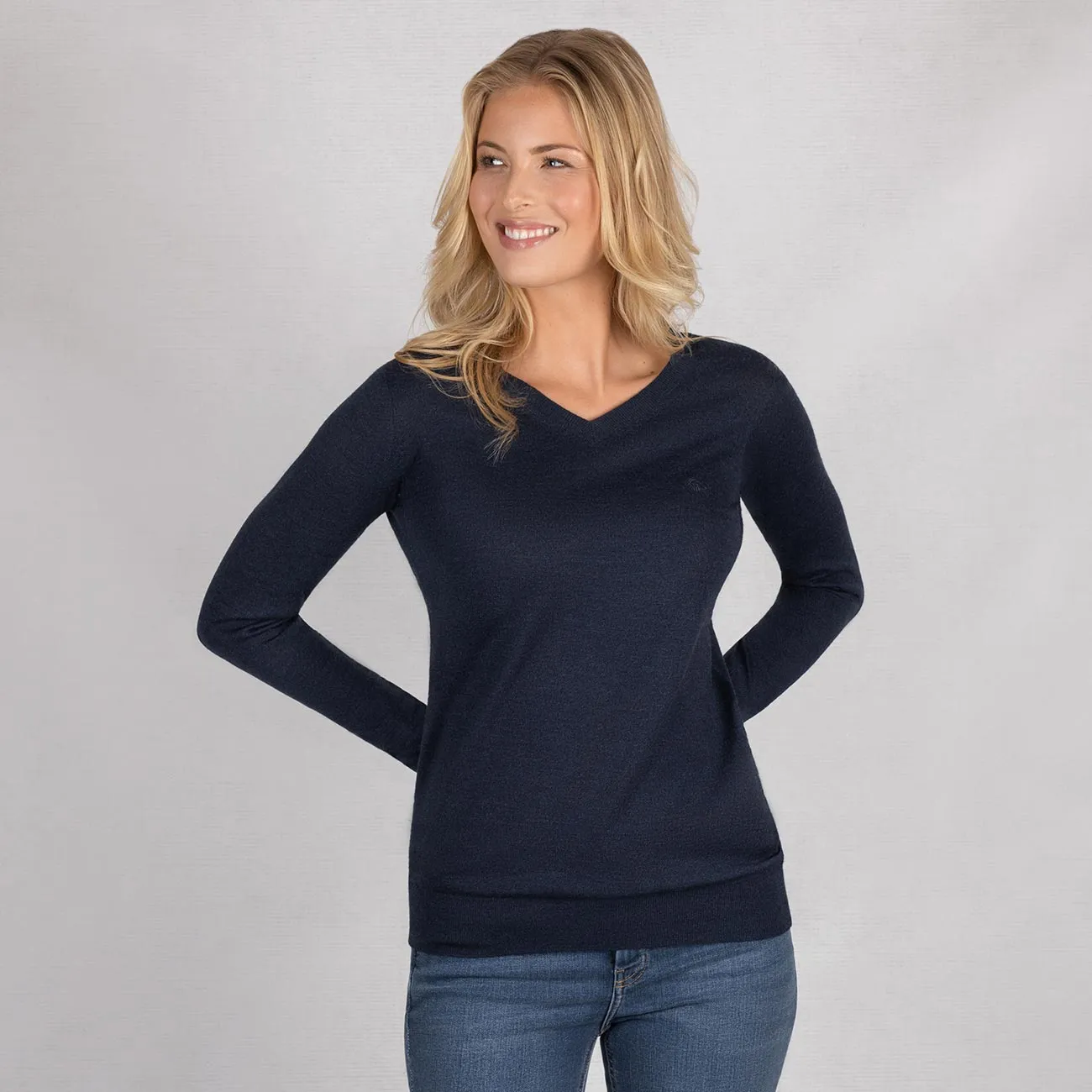 Wollpullover Light V-Ausschnitt Damen