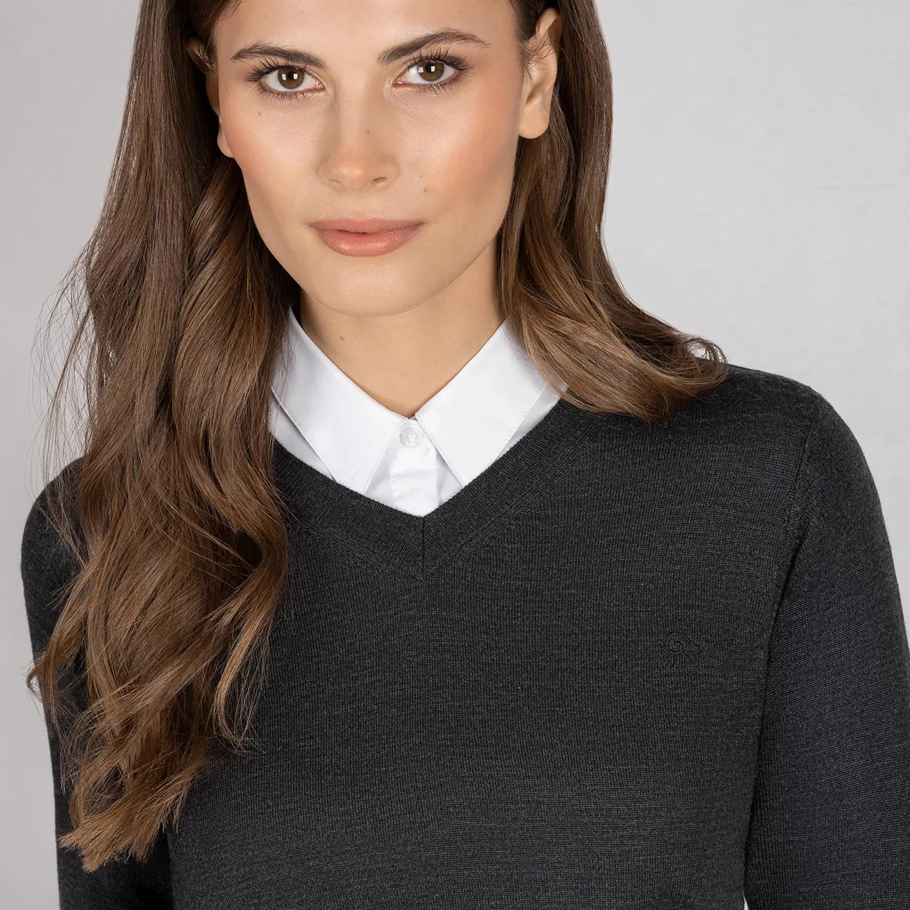 Wollpullover Light V-Ausschnitt Damen