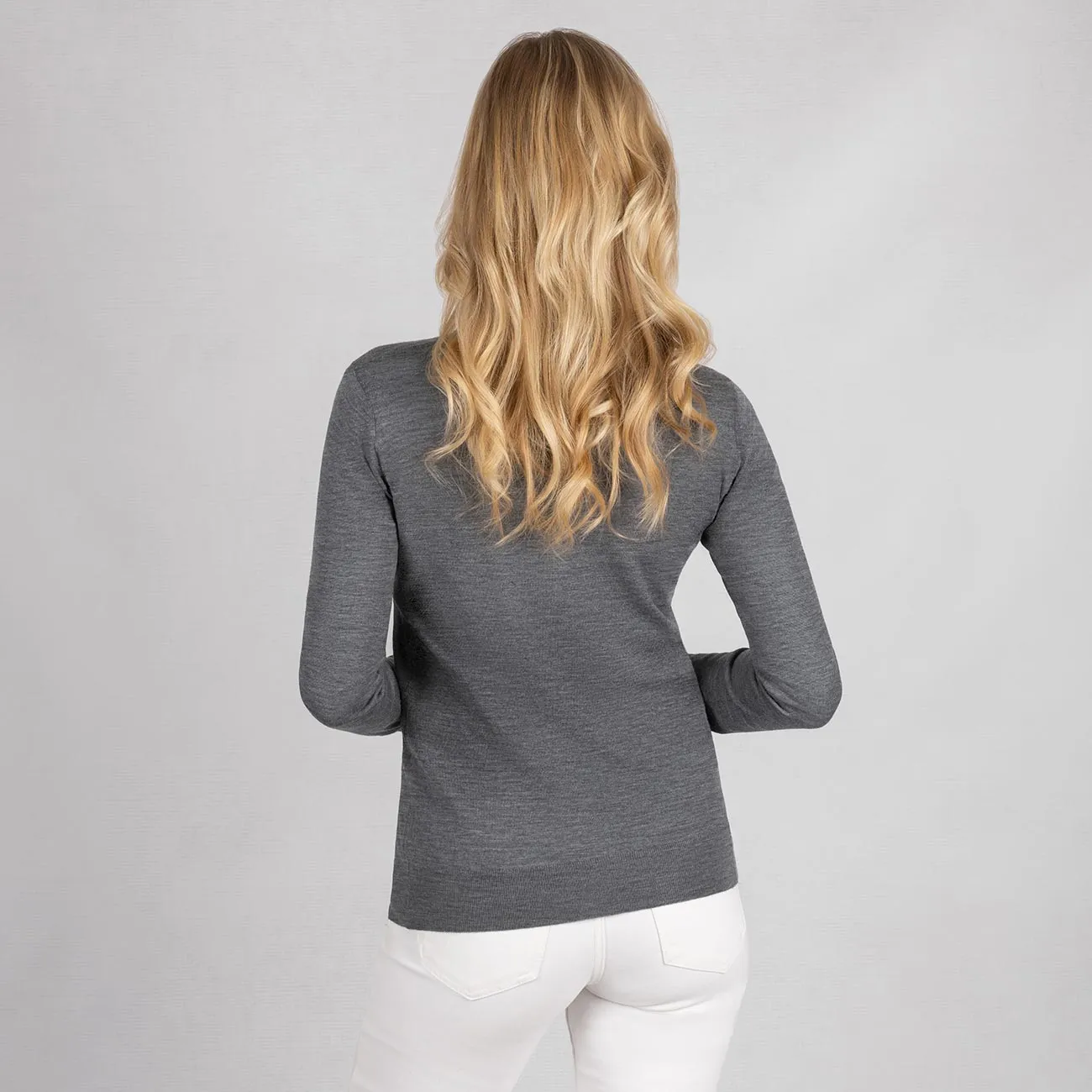 Wollpullover Light V-Ausschnitt Damen