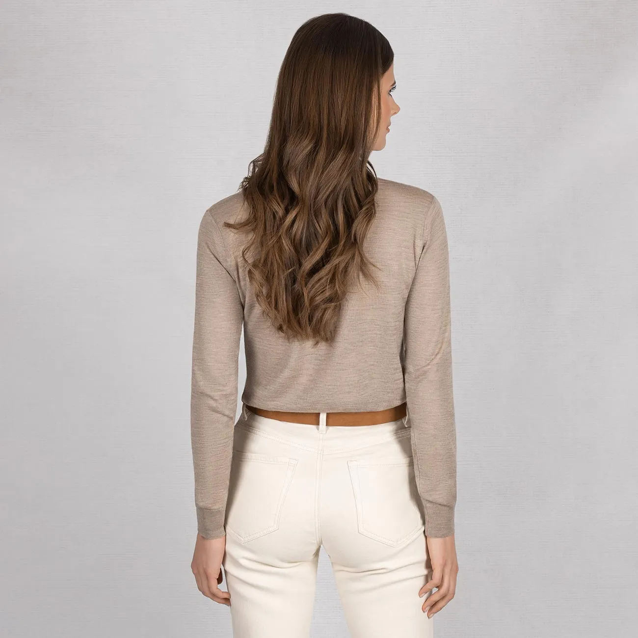 Wollpullover Light V-Ausschnitt Damen