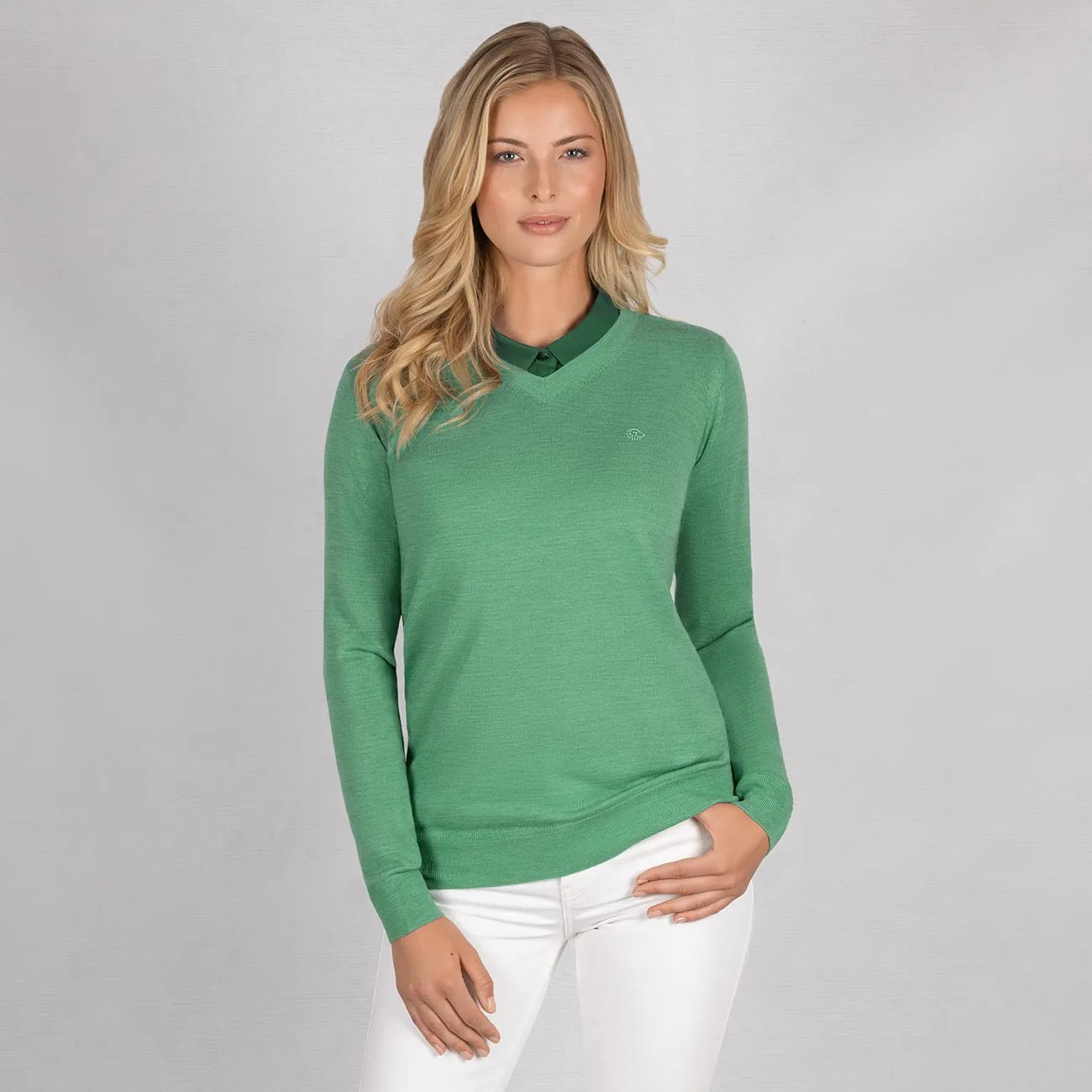 Wollpullover Light V-Ausschnitt Damen