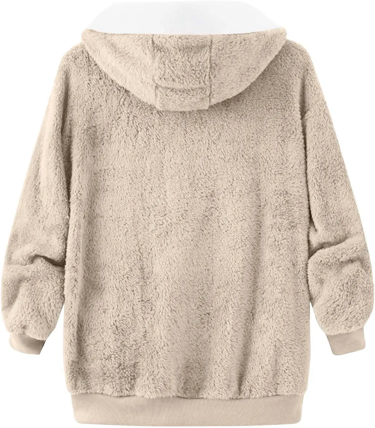 Womens 2023 Winter Fashion Plus Size Sharpa Jacket Fleece Warm Hoodie Outwear Plush Sweatshirt Thick Fuzzy Tops