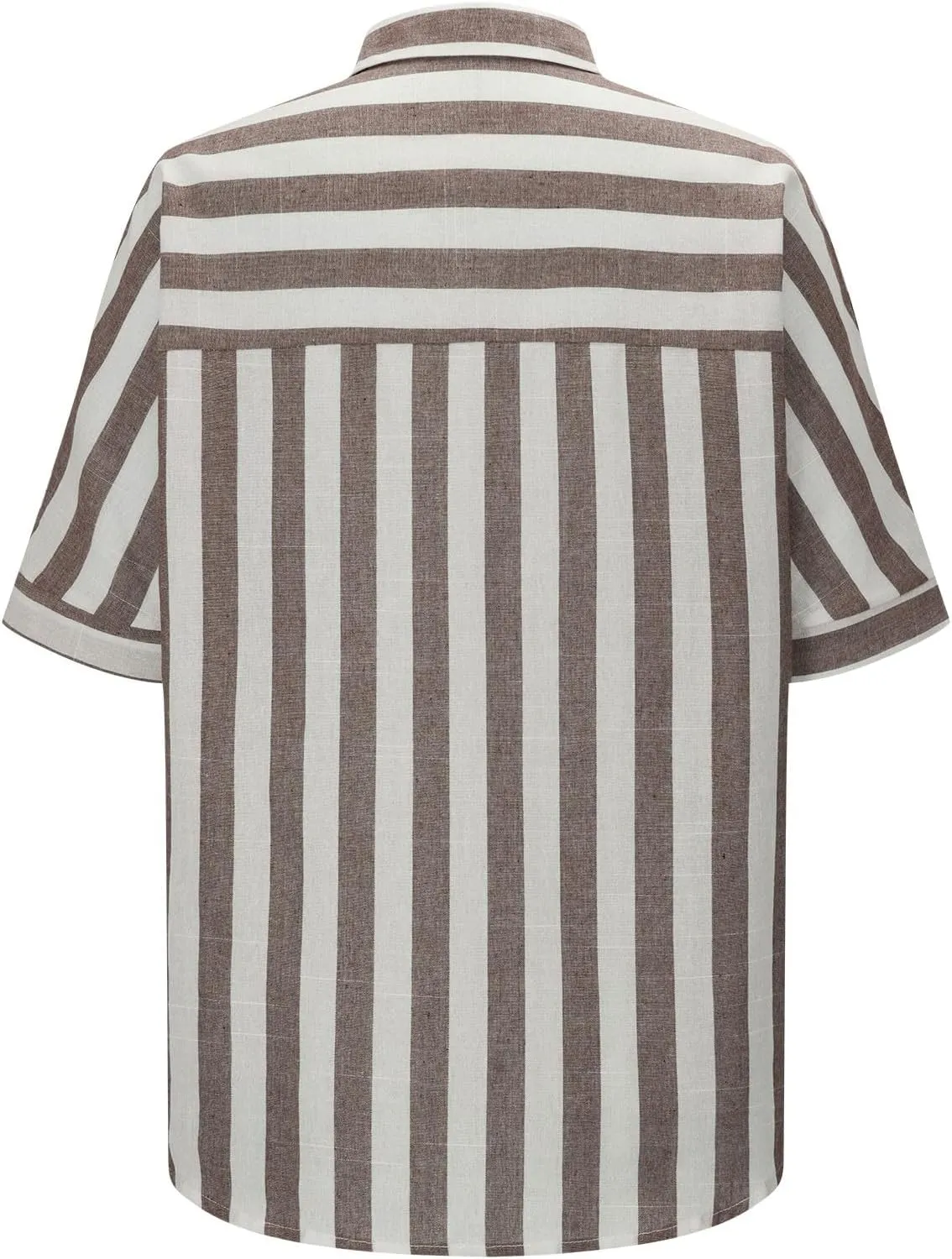 Womens Blouses Classic Stripe Button Down Shirts Summer Loose Casual Short Sleeve Turndown Collar Shirt Ladies Tops