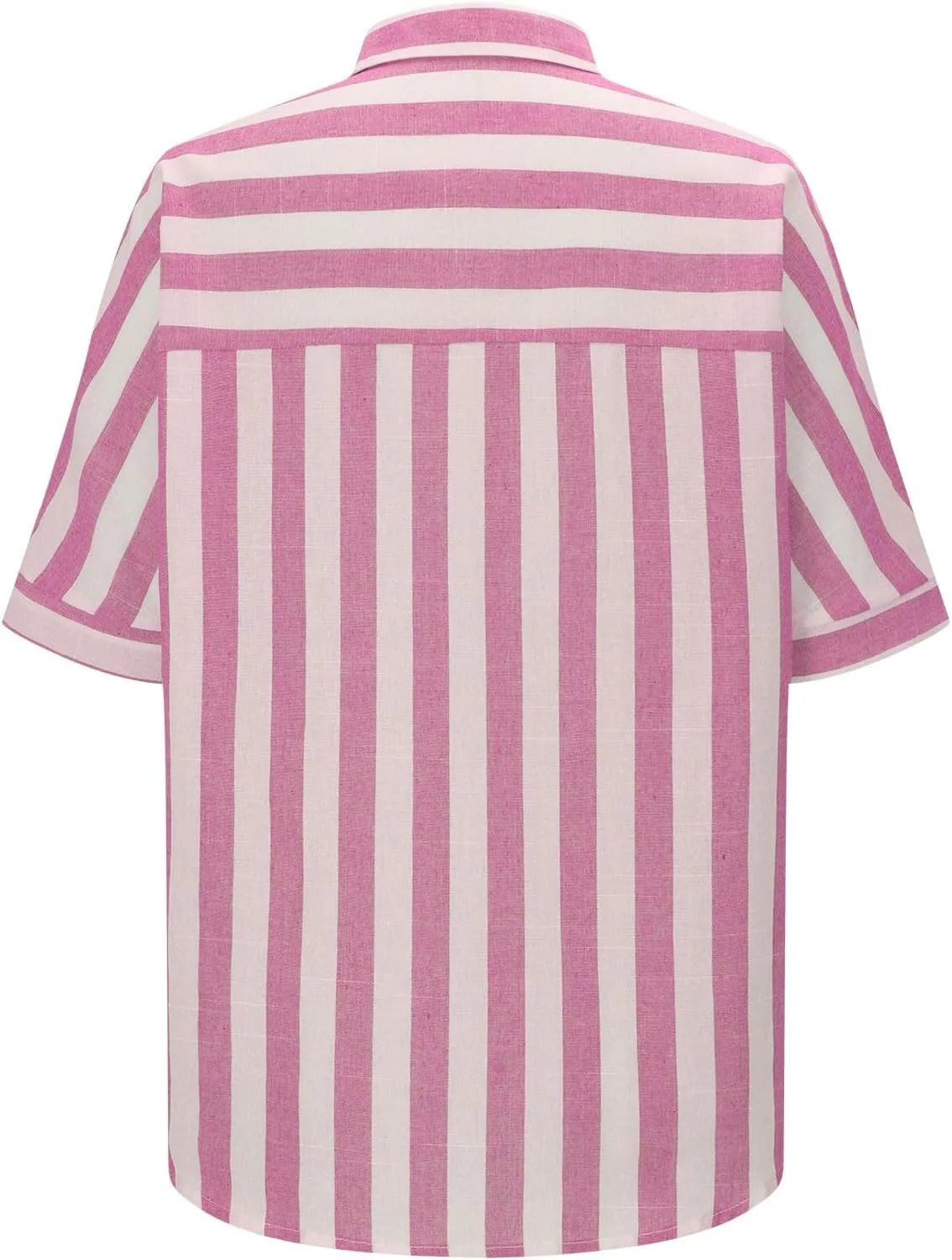 Womens Blouses Classic Stripe Button Down Shirts Summer Loose Casual Short Sleeve Turndown Collar Shirt Ladies Tops