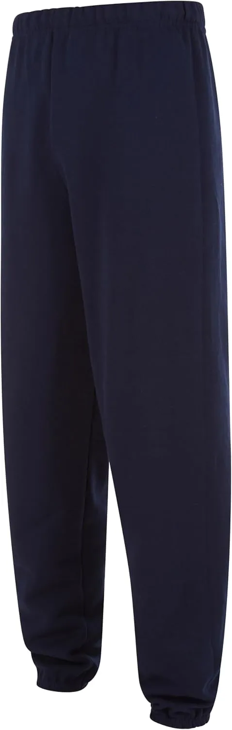 Yacht & Smith 3 Pack of Boys Jogger Bulk Sweatpants, Black Navy Gray, Comfy Lounge Joggers for Kids