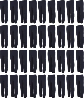 Yacht & Smith 36 Pack of Wholesale Childrens Unisex Jogger Bulk Sweatpants, Black Navy Gray, Comfy Lounge Joggers for Kids